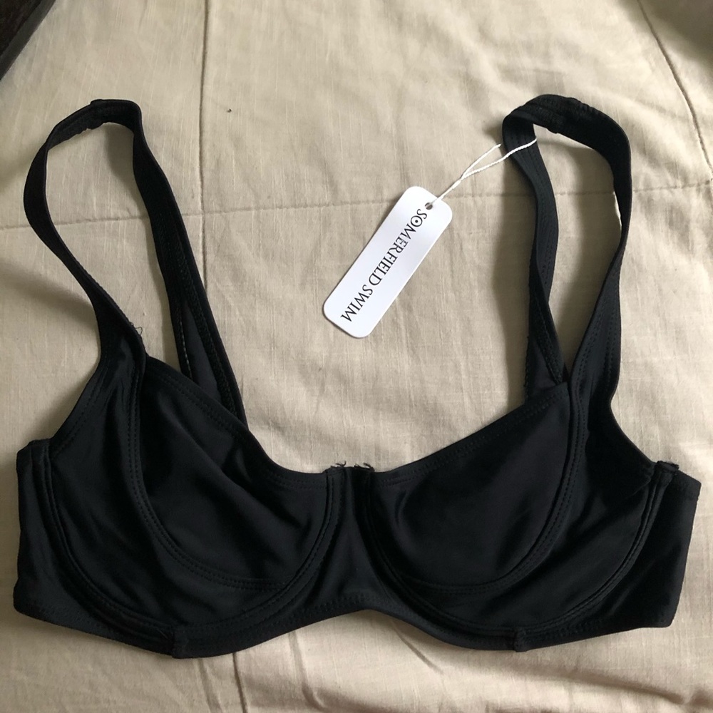 Somerfield Swim Flores Top, NWT, black, medium